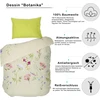 Dilios premium patalynės komplektas 200 x 200 cm, gėlės smėlio spalvos botany, 100% laidus orui, patogi medvilnė su užtrauktuku, renforcé, 2 dalių antklodės užvalkalas 200 x 200 cm + pagalvės užvalkalas 80 x 80 cm