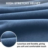Dimatic Velvet Plush kėdės užvalkalas, skirtas baro kėdėms, valgomojo kėdžių užvalkalas, baldų apsauga, neslystantis užvalkalas su elastiniu pagrindu, 2 vnt., mėlynas