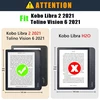 Dingguagua minkštas tpu dėklas, suderinamas su Tolino Vision Color 2024/kobo Libra Color 2024/kobo Libra 2 2021/tolino Vision 6 2021 elektroninių knygų skaityklių apsauginiu dėklu su stovo funkcija, abrikosų žiedas