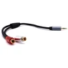 Discool 3.5 mm Trs Male į 2rca Female paauksuotas Y skirstytuvas kabelis, 1/8 į 2 Rca Aux prailginimo kabelio adapteris Od 4.5 Dvd, Tv/hdtv, vaizdo grotuvams, Cd grotuvams (0.3 m / 0.98 ft, M į F)