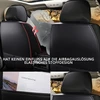 Disdada universalūs automobilio sėdynių užvalkalai, pu oda, sėdynių užvalkalai, automobilio priekinės sėdynės, 2 vnt. komplektas, kvėpuojantys austi ledo šilko automobilio sėdynių užvalkalai, tinkami automobiliams, visureigiams, pikapams (juoda raudona)