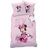 Disney Minnie Mouse 2 dalių patalynės komplektas, mergaičių Minnie Mouse patalynė, pagalvės užvalkalas 80 x 80 cm + antklodės užvalkalas 135 x 200 cm