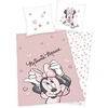 Disney Minnie Mouse patalynės komplektas - 135 x 200 cm + 80 x 80 cm su reversiniu motyvu - 100% medvilnė renforcé