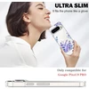 Diygody elegantiškas gėlių mobiliojo telefono dėklas, suderinamas su Google Pixel 9 Pro 6.3 colio, skaidrus silikoninis Tpu apsauginis dėklas su levandų raštu moterims, itin plonas neslystantis smūgiams atsparus hibridas