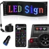Diyoyotm led ekranas, 37.2 x 9.2 cm programuojamas led ekranas, led scenarijus, apšviestas ženklas automobiliui, sunkvežimiui, tekstas, graffiti, išmani programėlė, bluetooth usb 5 v