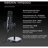 Dockin® Mp2000 Studio Usb mikrofonas, skirtas Pc ir Mac, nulinio latentiškumo stebėjimo stovas su sunkiu trikoju, skirtas balso ir instrumentų įrašymui, transliacijai ir podcast'ams, su Led lemputėmis