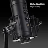 Dockin® Mp2000 Studio Usb mikrofonas, skirtas Pc ir Mac, nulinio latentiškumo stebėjimo stovas su sunkiu trikoju, skirtas balso ir instrumentų įrašymui, transliacijai ir podcast'ams, su Led lemputėmis