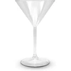Doja Barcelona Skaidrios plastikinės martini taurės, 6 vnt., kietos plastikinės gėrimų taurės, skaidrios polikarbonatinės taurės, daugkartinio naudojimo plastikinės martini taurės, daugkartinio naudojimo kokteilių taurės