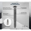 Doja industrial concrete screws torx 7.5 mm x 72 mm pakuotė 100 apvalios galvutės medienos drožlių plokštės varžtų screw anchor steel galvanised flat head universal screws countersunk screws / wood screws torx