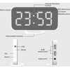 Dollatek skaitmeninis žadintuvas - modernus žadintuvas su usb jungtimi, skaitmeninis veidrodinis laikrodis, geriausias dekoratyvinis laikrodis sienai, stalui, rašomajam stalui - baltas raštas