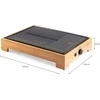 Domo do9271g plancha grilis bamboo style 42 x 28 cm wood effect 1800 w