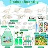 Dongqi dinozaurų piešimo rinkinys, rankdarbių rinkinys, dovana vaikams dinozaurų tema, žaislas 3 4 5 6 7 8 metų vaikams, piešimo žaislas su dinozaurų rinkiniu, kūrybiškumo dovanos berniukams ir mergaitėms