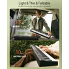 Donner Dp-10 nešiojamas pianinas, 88 klavišai pradedantiesiems, bluetooth sulankstomas pianinas su 128 ritmais, akordais, įrašymu, sulankstomas skaitmeninis pianinas su pedalu, pianino krepšiu, juodas