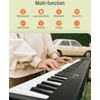 Donner Dp-10 nešiojamas pianinas, 88 klavišai pradedantiesiems, bluetooth sulankstomas pianinas su 128 ritmais, akordais, įrašymu, sulankstomas skaitmeninis pianinas su pedalu, pianino krepšiu, juodas