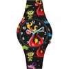 Doodle Watch vaikiškas laikrodis Dragon Quartz su silikoniniu dirželiu Do32012, dirželis