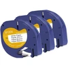 Doree 3 vnt. popierinė juosta 91220 91200 S0721520, 12 mm x 4 m, juoda ant baltos, suderinama etikečių juosta Dymo Lt etikečių spausdintuvui Lt-100h, Lt-100t