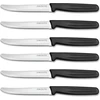 Double.s Swiss Classic peiliai kepsniams, peiliai pusryčiams, nerūdijančio plieno peilis pomidorams su dantytu kraštu, 22 cm, stalo peilis, stalo įrankių peilis, juodas