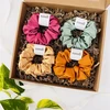 Dovanų rinkinys 4 scrunchie gumelės, įvairių spalvų