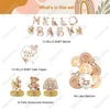 Doyomtoy boho gimtadienio dekoracija, boho baby shower vakarėlio balionų dekoracija korio ornamentas mergaičių gimtadienio vakarėliui bohemiška mergaičių gimtadienio dekoracija baby shower rinkinys, 23 vnt.