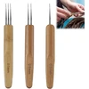 Dreadlocks adata, 3 vnt. 0,5 mm dreadlock nėrimo vąšelis, bambuko adatos audimas, nėrimas, dreadlocks perukas, užrakto adata su bambuko rankenomis, veltinio adata kasoms, perukams ir daugiau, 1 vąšelis, 2 vąšeliai, 3