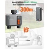 Drėkinimo kompiuteris Wlan 2 išėjimai su 300 m Rf technologija, laistymo laikmatis sodo laistymui, suderinamas su Alexa ir Smart Life programėle, automatinė drėkinimo sistema sodui, vejai