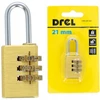 Drel mini spyna 21 mm su kodu lagaminams, bagažui, apsauga, blokada