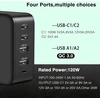 Dtk 120w usb c įkroviklis suderinamas su 100w usb c įkrovikliu gan usb c maitinimo šaltinis 4 prievadų pd įkroviklis