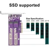 Dual M.2 Nvme į Pcie3.0 X8 adapteris be Pcie bifurkacijos funkcijos, palaiko 22110/2280/2260/2242/2230 M.2 Nvme Ssd (reikalinga Pcie bifurkacijos pagrindinė plokštė)
