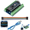 Dubeuyew Nano modulis lituota Nano plokštė Ch340 Chip 5v 16mhz Arduino su išvadų plokšte + vienas Micro Usb kabelis + vienas 0.96" 128x64 12864 pikselių Oled Lcd ekranas