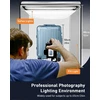 Duclus foto dėžė 80 cm (32 coliai) profesionalus sulankstomas foto studijos rinkinys su 3 reguliuojamomis led šviesos plokštėmis ir 5600 k nuolat reguliuojamu ryškumu, 6 matiniai pp fonai, šviesos palapinė dideliems produktams