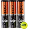 Dunlop Fort Clay Court kamuoliukai, 12 vnt. (3 skardinės x 4 kamuoliukai)