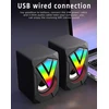 Kompiuterio kolonėlės Duobagma Pc garsiakalbis, Usb kompiuterio garsiakalbis 2.0 stereo žaidimų garsiakalbis su šauniomis Led lemputėmis, skirtas Pc kompiuteriui, staliniam kompiuteriui, nešiojamam kompiuteriui, išmaniajam telefonui