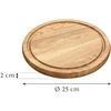 Duonos pjaustymo lenta ąžuolo medienos apvali 25 x 2 cm holz-leute