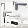 Durų pritraukėjas be gręžimo - mini durų pritraukėjas, automatinis durų pritraukėjas lengvoms vidaus durims, tinkamas Din kairės/dešinės pusės kambario durims - 1 sidabrinis komplektas