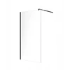 Dušo sienelė stiklas 8mm walk-in juoda 140cm esg stiklas loft kabina