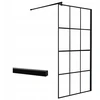 Dušo sienelė su nutekėjimu ir slenksčiu Walk-in 90x200 stiklo raštas 8mm