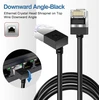 Dutevolns Itin plonas Cat 6 ethernet kabelis 90° žemyn kampu 8 m, lankstus plonas rj45 cat 6a lan kabelis gigabitinis, skirtas pc, maršrutizatoriui, ps4/5, (juodas)