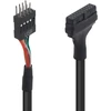 Duttek usb 3.0 jungtis į usb 2.0, usb 3.0 į usb 2.0 pagrindinės plokštės adapterio kabelis, 19 kontaktų usb 3.0 moteriška į 9 kontaktų usb 2.0 vyriška pagrindinės plokštės kabelio adapterio keitiklis 15 cm (2 vnt.)