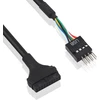 Duttek usb 3.0 jungtis į usb 2.0, usb 3.0 į usb 2.0 pagrindinės plokštės adapterio kabelis, 19 kontaktų usb 3.0 moteriška į 9 kontaktų usb 2.0 vyriška pagrindinės plokštės kabelio adapterio keitiklis 15 cm (2 vnt.)