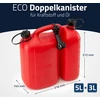 Dvigubas bakelis degalams ir alyvai 5.5 + 3l, raudonas