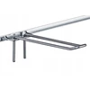 Dvigubas kabliukas Slatwall viela sidabrinė 25cm