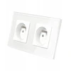 Dvigubas stiklinis multimedinis lizdas Rj45/tv baltas