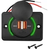 Dvigubas Usb įkroviklis 12-24v su Qc 3.0 ir dangteliu