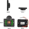 Dvigubas Usb įkroviklis 12-24v su Qc 3.0 ir dangteliu