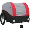 Dviračio priekaba, juodos ir raudonos spalvos, 45kg, geležis