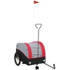 Dviračio priekaba, juodos ir raudonos spalvos, 45kg, geležis