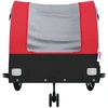 Dviračio priekaba, juodos ir raudonos spalvos, 45kg, geležis