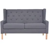 Fotelis Dvivietė sofa, audinys, pilka