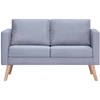 Fotelis Dvivietė sofa, audinys, šviesiai pilka