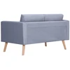 Fotelis Dvivietė sofa, audinys, šviesiai pilka